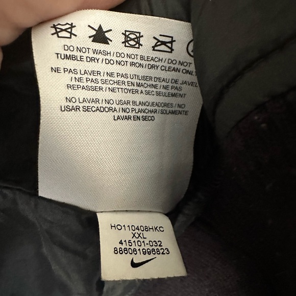 Nike Sportswear Mens Varsity Wool Blend Full Zip Jacket Charcoal Black~XXL - Picture 6 of 6